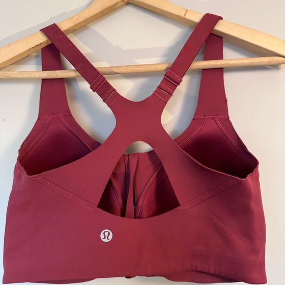 Enlite Front-Zip Bra High Support, A–DDD(E) Cups 32DD Burgundy - Picture 5 of 5